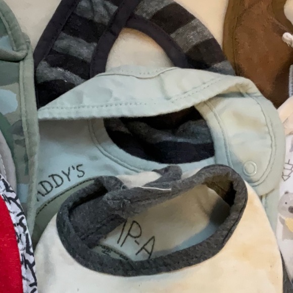 Mighty Cute Baby Bibs Set - Red, Gray, Brown - Picture 6 of 11